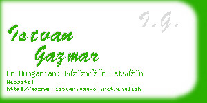 istvan gazmar business card